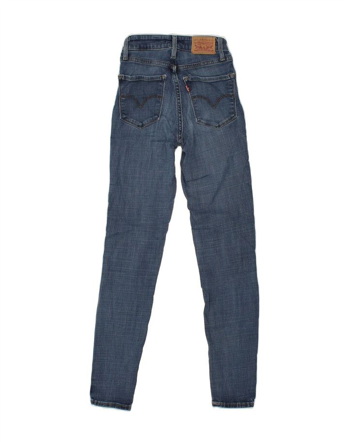 LEVI'S Womens 721 High Rise Skinny Jeans W24 L28  Blue Cotton | Vintage Levi's | Thrift | Second-Hand Levi's | Used Clothing | Messina Hembry 