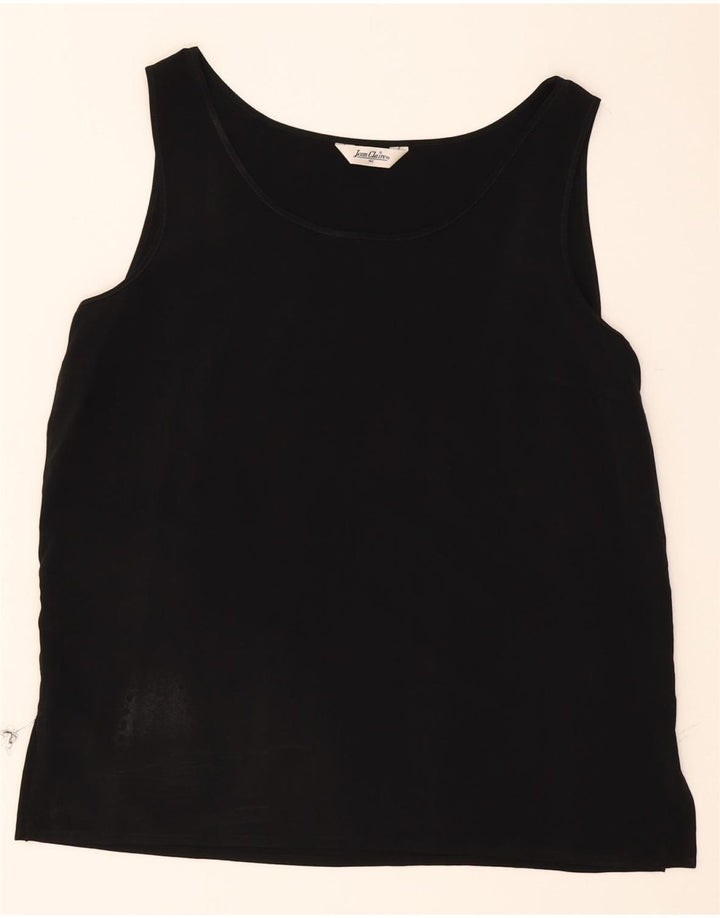 JEAN CLAIRE Womens Vest Top IT 42 Medium Black Vintage Jean Claire and Second-Hand Jean Claire from Messina Hembry 