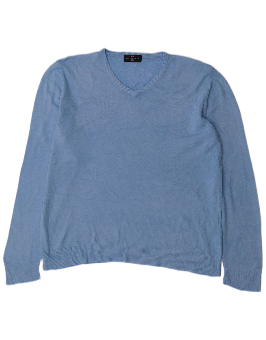Ανδρικό πουλόβερ Marks & Spencer Blue Harbor με λαιμόκοψη με λαιμόκοψη μεγάλο ακρυλικό