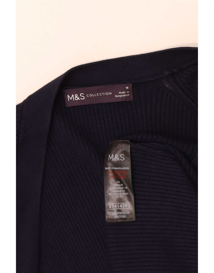 Marks & Spencer Γυναικείο πουλόβερ Longline Cardigan UK 14 Medium Navy Blue