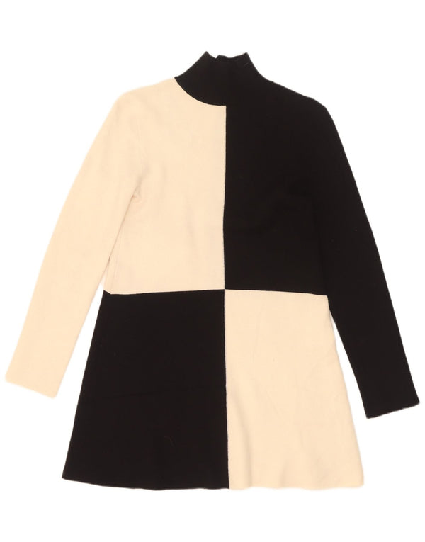 Γυναικείο μακρυμάνικο φόρεμα Zara UK 8 Small Black Colorblock Viscose