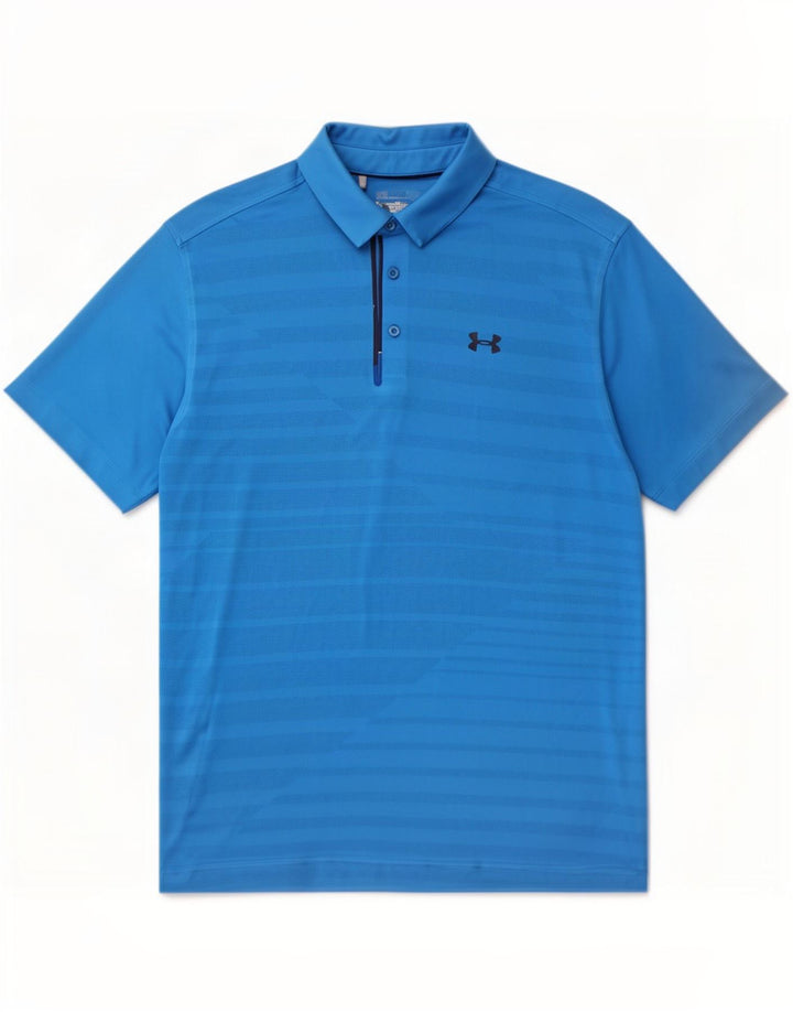 Under Armour Ανδρικό Heat Gear Polo πουκάμισο μεγάλο μπλε ριγέ πολυεστέρα