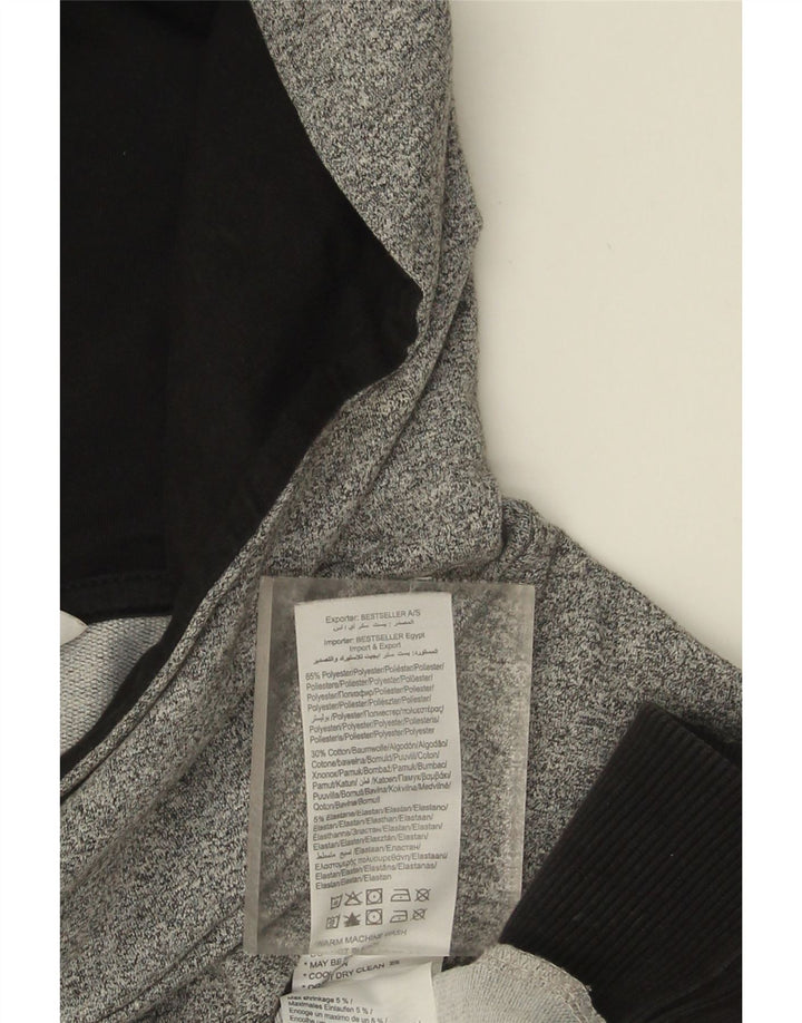 Jack & Jones Ανδρικό μπλουζάκι με κουκούλα μεσαίου γκρι πολυεστέρας