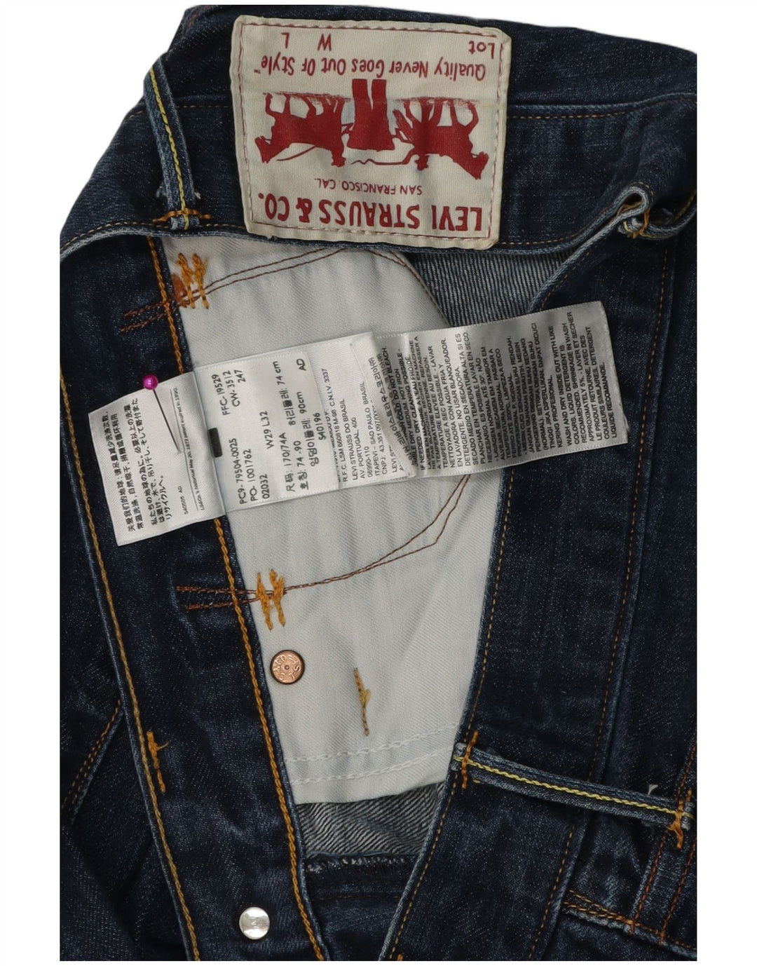 Ανδρικό τζιν LEVI'S ίσιο W29 L29 Μπλε βαμβακερό