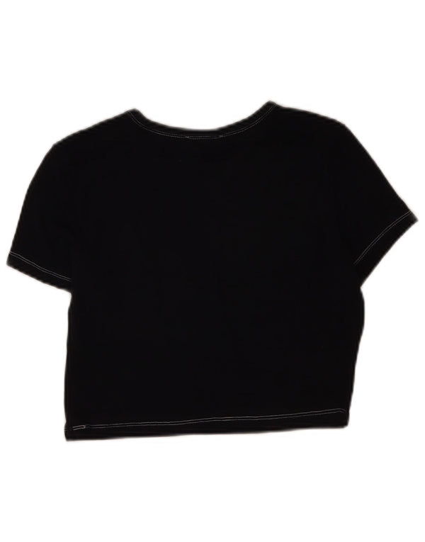 Zara Γυναικείο T-Shirt Top UK 14 Large Navy Blue