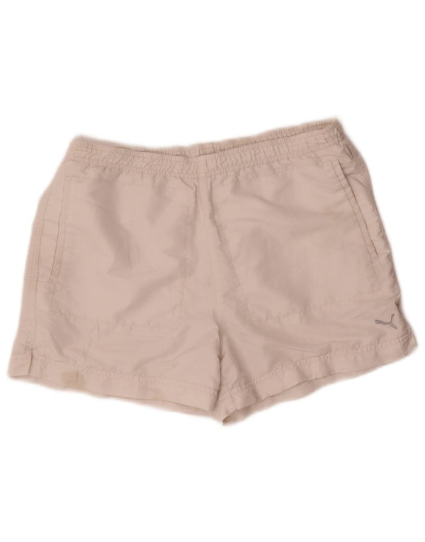 Puma Womens Sport Shorts UK 12 Medium White Polyester