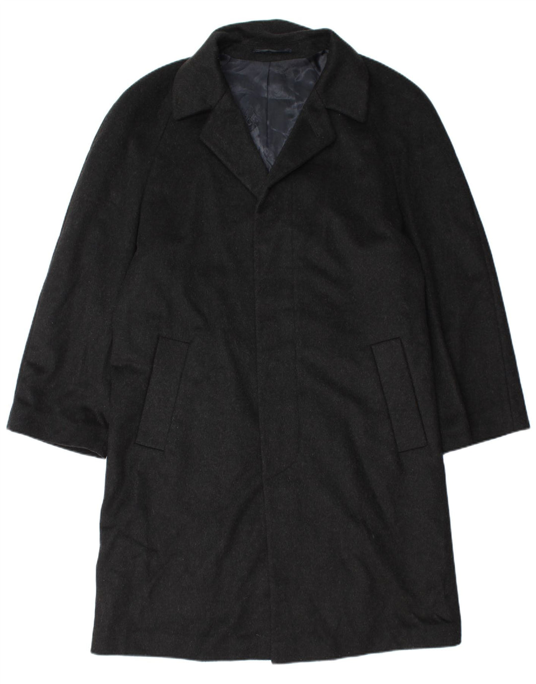 Vintage Ανδρικό Πανωφόρι EU 46 Small Black Cashmere
