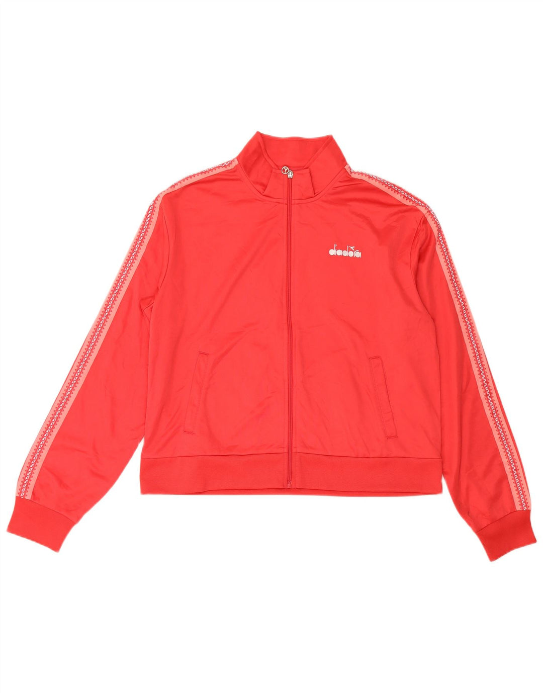 Diadora Γυναικεία αθλητική φόρμα γραφικών Top Jacket UK 18 XL Red Polyester