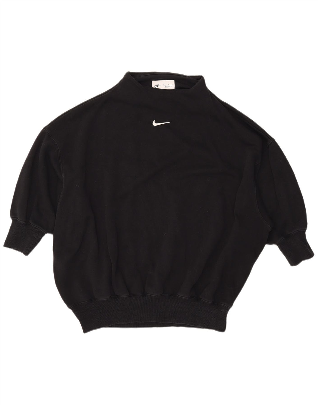 NIKE Γυναικεία μπλούζα με μανίκια 3/4 υπερμεγέθη Jumper UK 10 Small Black