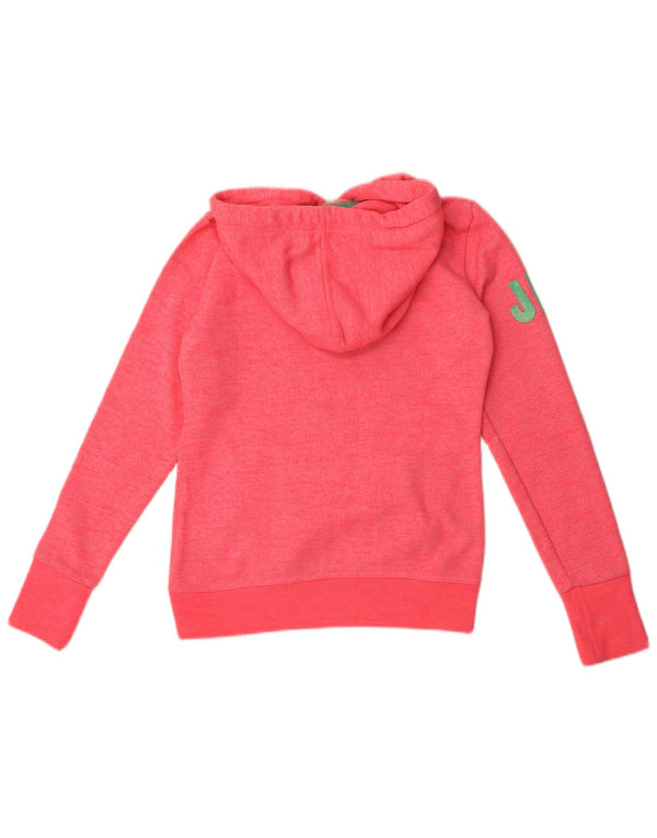 Superdry γυναικείο γραφικό κουκούλα UK 6 XS πολυεστέρας με ροζ φλύκταινες