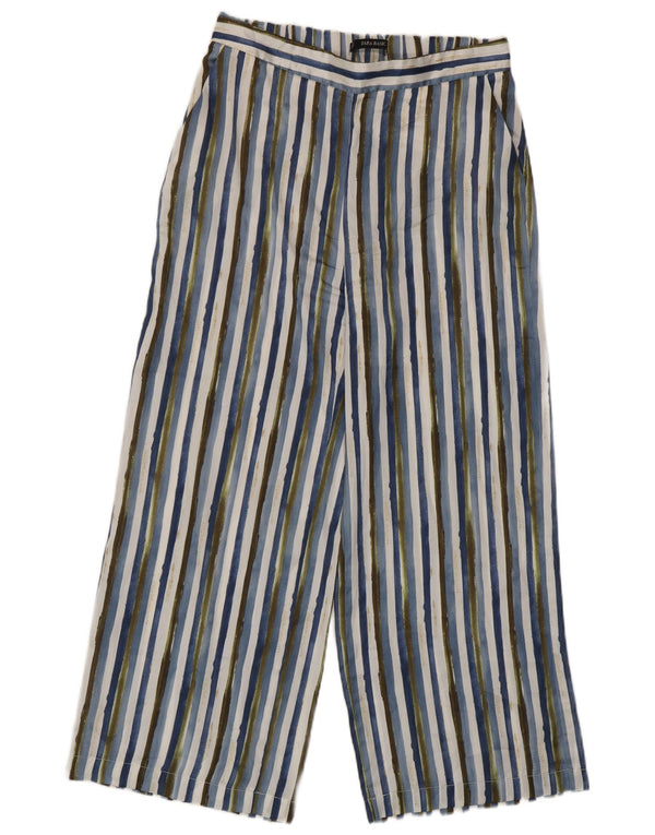 Zara Γυναικείο Cropped Παντελόνι Medium W28 L25 Πολύχρωμο ριγέ πολυεστέρα