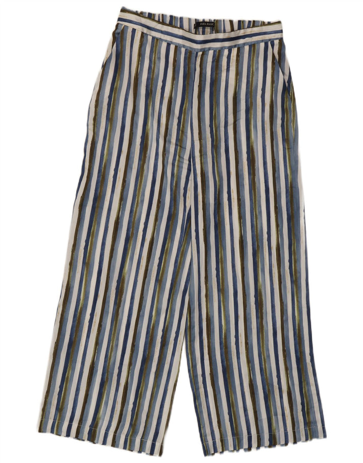 Zara Γυναικείο Cropped Παντελόνι Medium W28 L25 Πολύχρωμο ριγέ πολυεστέρα