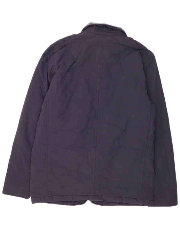Levi's Mens Quilted Jacket UK 38 Medium Navy Blue Polyamide Classic