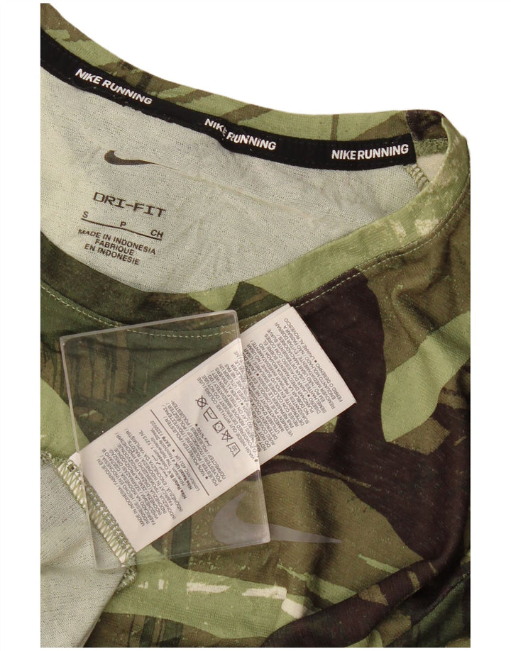 Ανδρικό μπλουζάκι Nike Dri Fit Μικρό Χακί Γεωμετρικός Πολυεστέρας