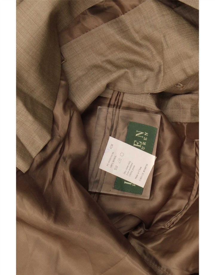 Ralph Lauren Ανδρικό μπλέιζερ με 2 κουμπιά μπουφάν UK 42 μεγάλο μπεζ μαλλί