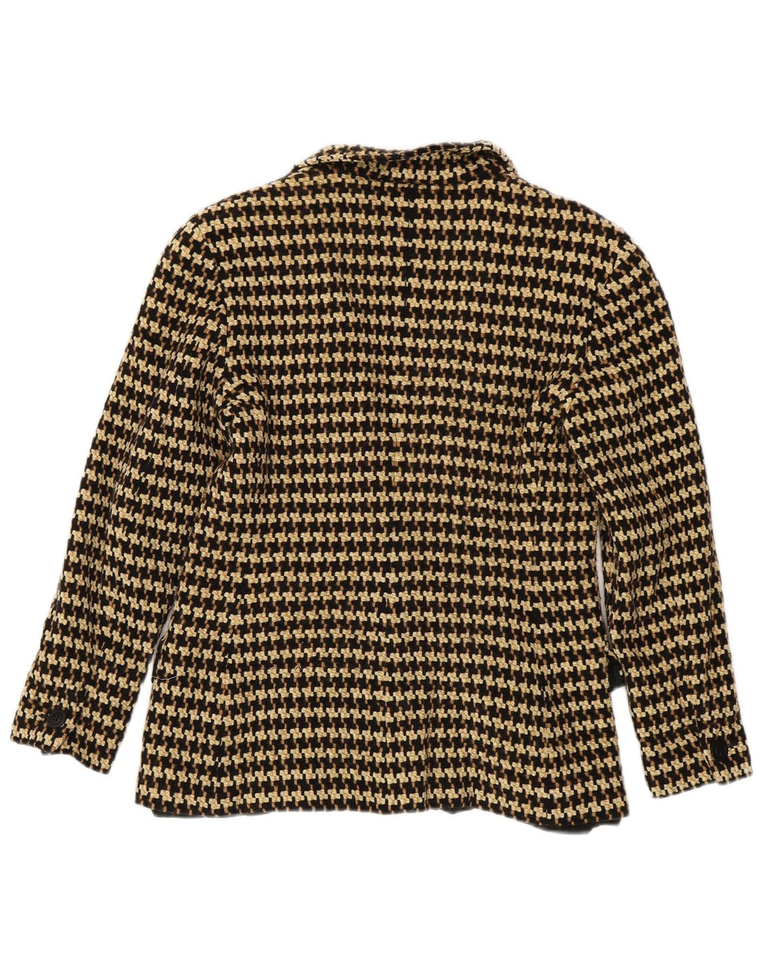 Marella Γυναικείο σακάκι σακάκι 1 κουμπιού UK 14 Large Brown Houndstooth