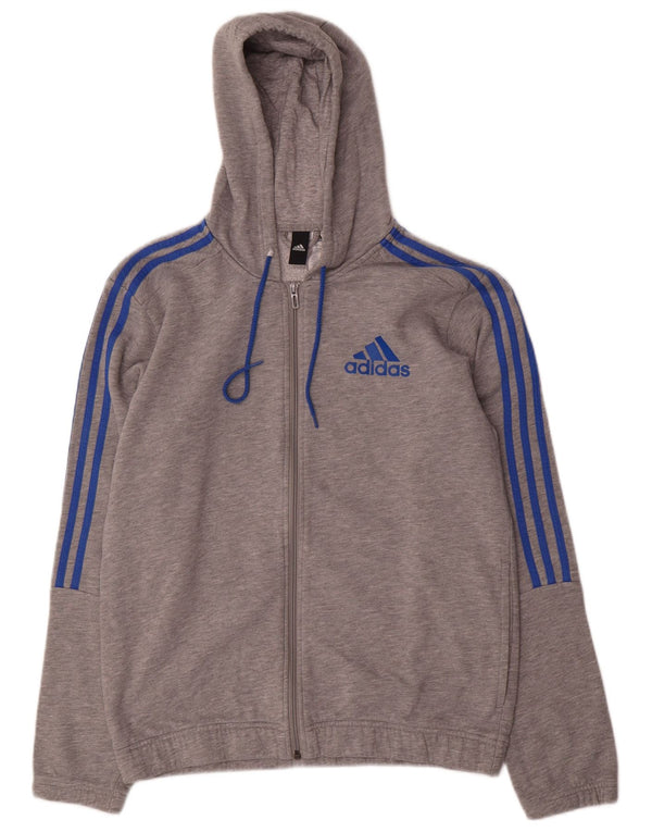 Ανδρικό πουλόβερ με κουκούλα Adidas UK 38/40 μεσαίο γκρι βαμβακερό