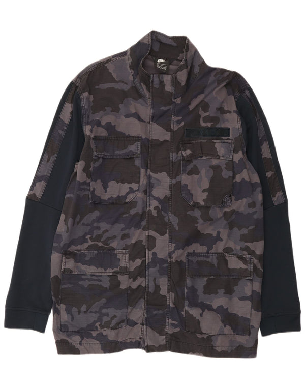 Ανδρικό μπουφάν Nike Graphic Utility UK 42 XL Navy Blue Camouflage Cotton