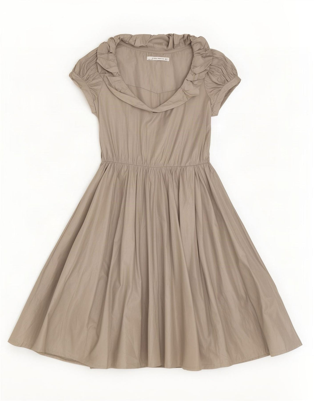 Zara Γυναικείο φόρεμα A-Line UK 12 Medium Grey Polyester