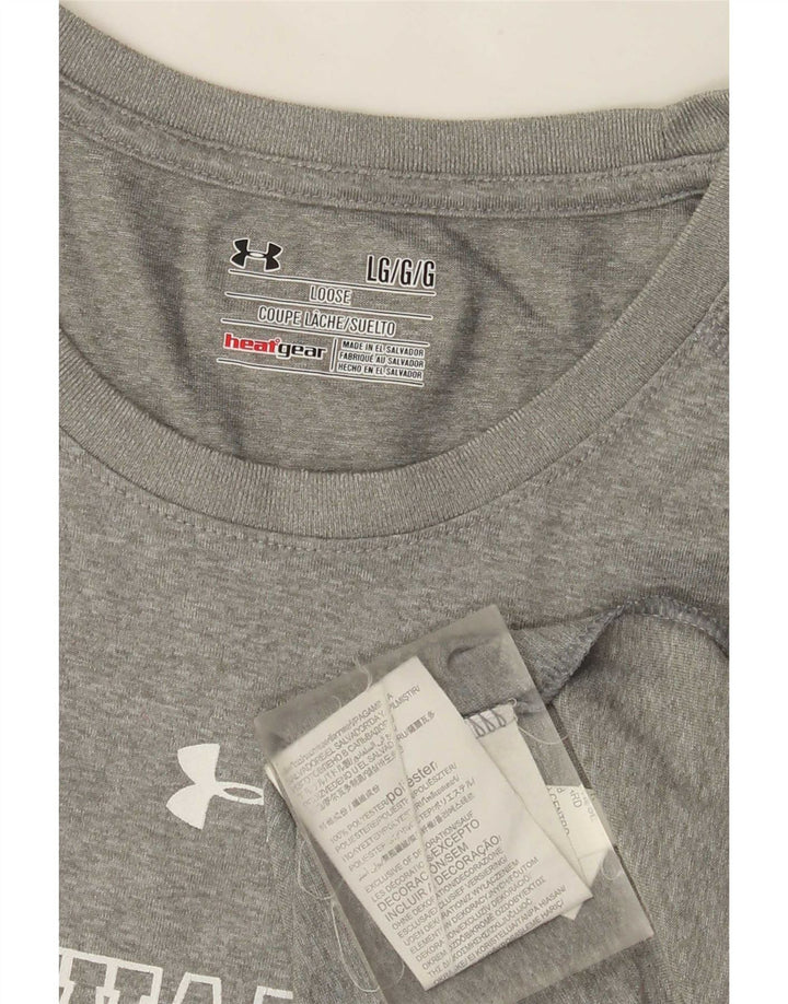 Under Armour Ανδρικό T-Shirt Milwaukee Graphic Top Large Grey Polyester