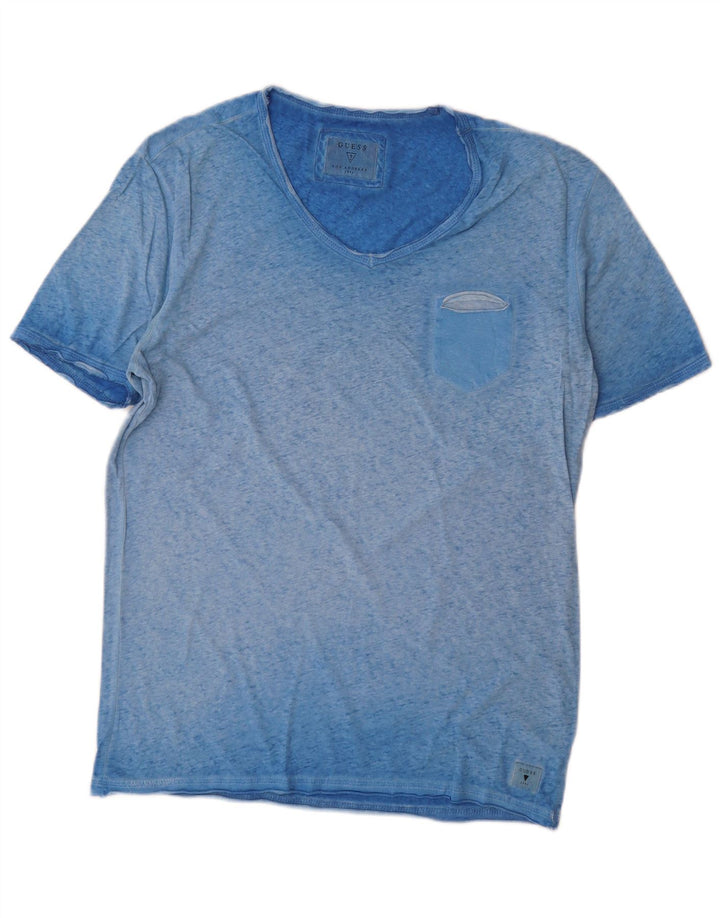 Ανδρικό T-Shirt Guess Top Large Blue Flecked