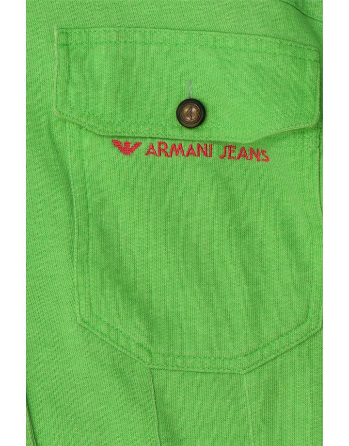 Armani Jeans Γυναικείο Crop Bomber Jacket IT 44 Μεσαίο πράσινο βαμβακερό