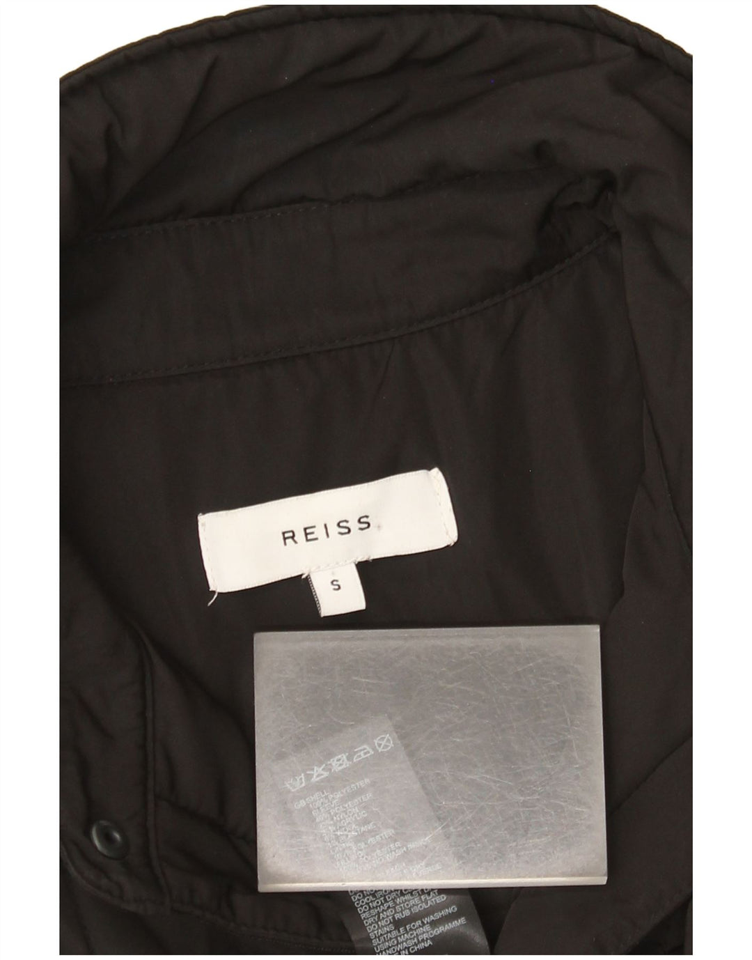 Ανδρικό μπουφάν Reiss με επένδυση UK 36 Small Black Polyester
