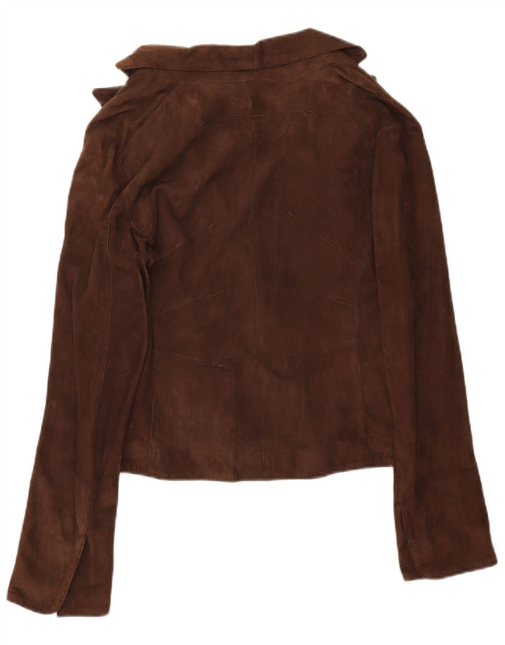 Latramoda Γυναικείο Suede Blazer Jacket IT 46 μεγάλο καφέ δέρμα