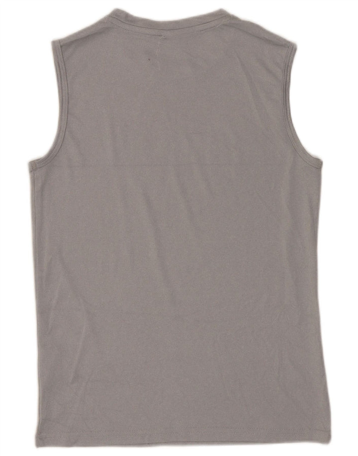 Puma Boys Graphic Vest Top 10-11 Years Medium Grey Polyester