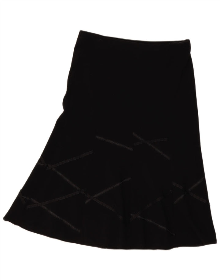 Marks & Spencer Γυναικεία φούστα σε γραμμή Α UK 12 Medium W34 Μαύρη γεωμετρική