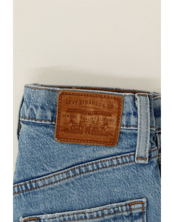 LEVI'S Womens Ribcage Distressed Straight Jeans W24 L27 Blue Cotton Vintage Levi's and Second-Hand Levi's from Messina Hembry 