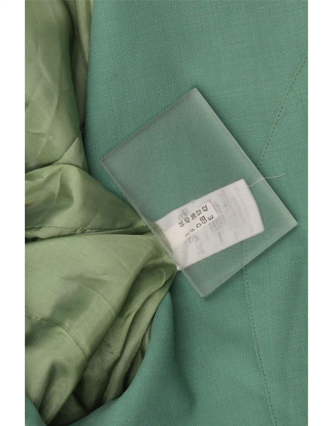 Vintage γυναικείο σετ 1 κουμπιού 2 τεμαχίων UK 12 Medium W28 Green Acetate