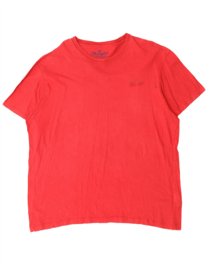 Ανδρικό T-Shirt WRANGLER Top 2XL κόκκινο βαμβακερό
