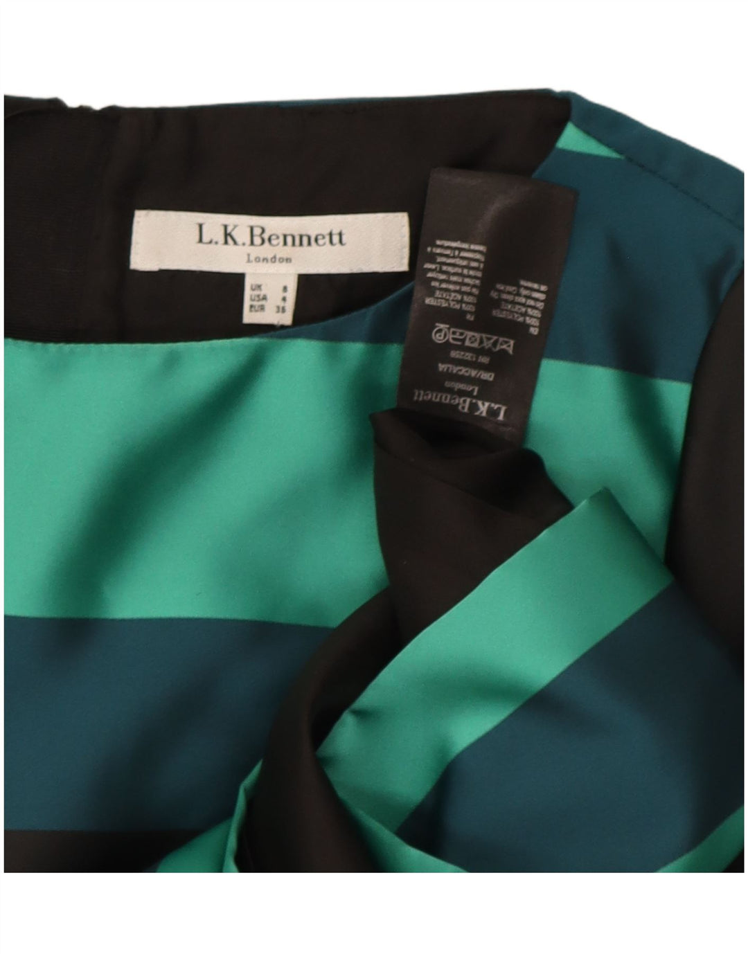 Λ.Κ. Γυναικείο φόρεμα Bennett με θήκη UK 8 Small Black Colourblock Polyester
