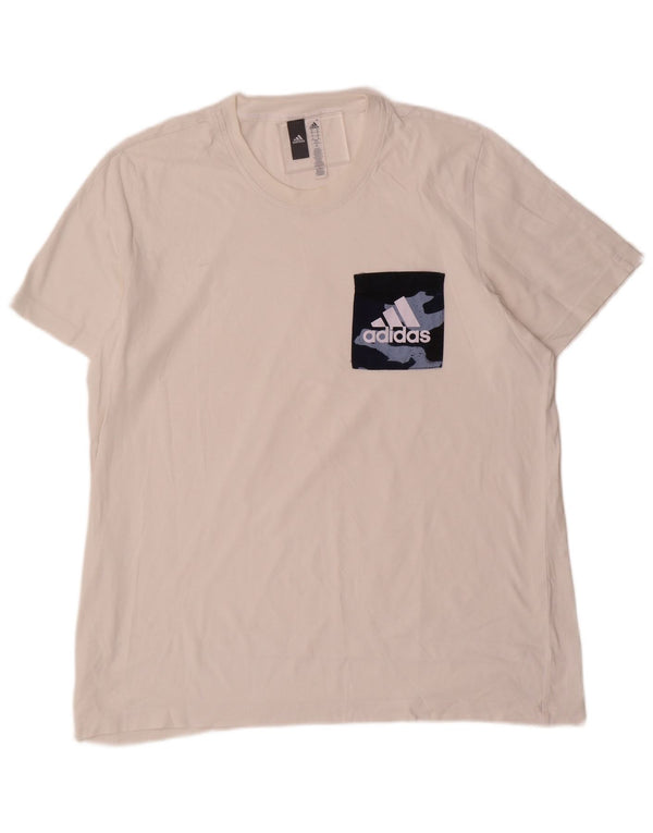Ανδρικό γραφικό T-Shirt Adidas Top XL Λευκό βαμβακερό