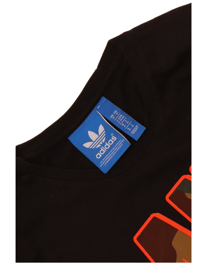 Ανδρικό γραφικό T-Shirt Adidas Top Medium Μαύρο