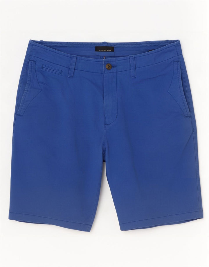 Ανδρικό σορτς Chino Scotch & Soda W30 από μεσαίο μπλε βαμβακερό