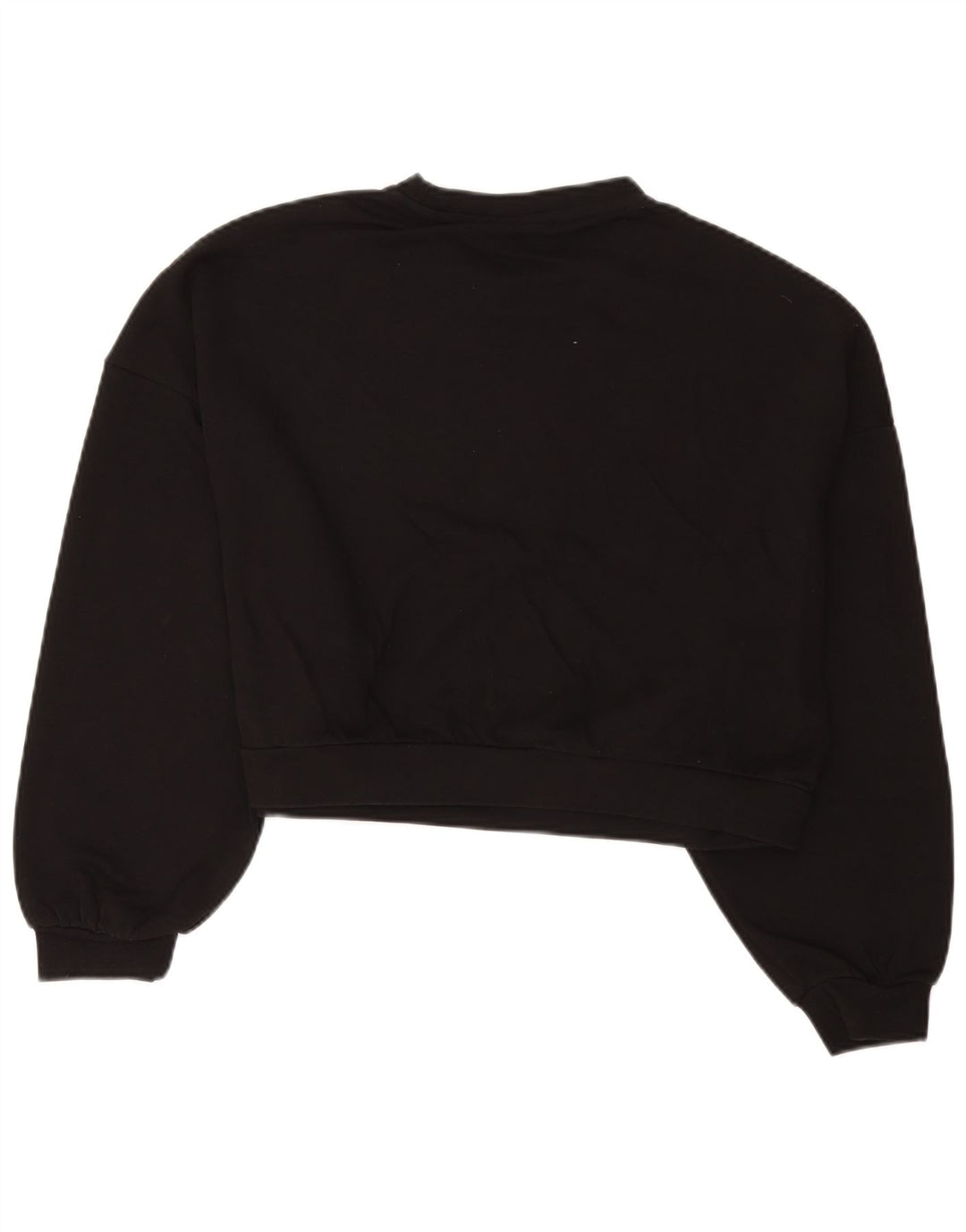 Ellesse Γυναικείο Crop Γραφικό Φούτερ Jumper UK 14 Medium Black