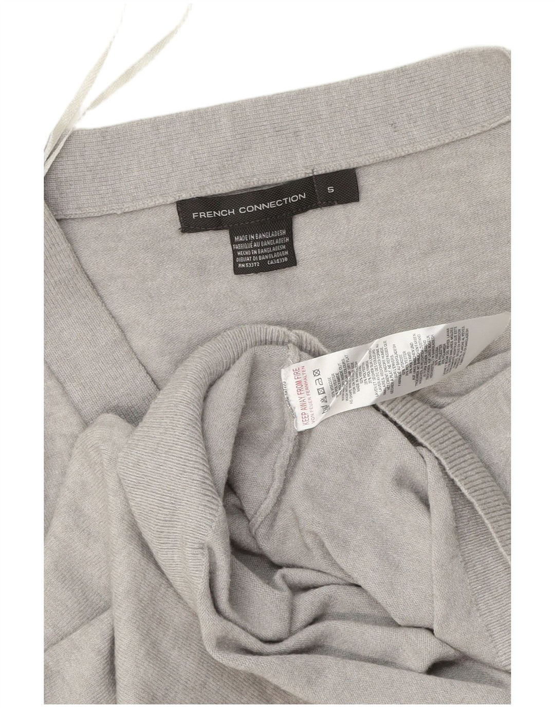 Γυναικείο πουλόβερ γαλλικής σύνδεσης Crop Oversized Cardigan UK 10 Small Grey