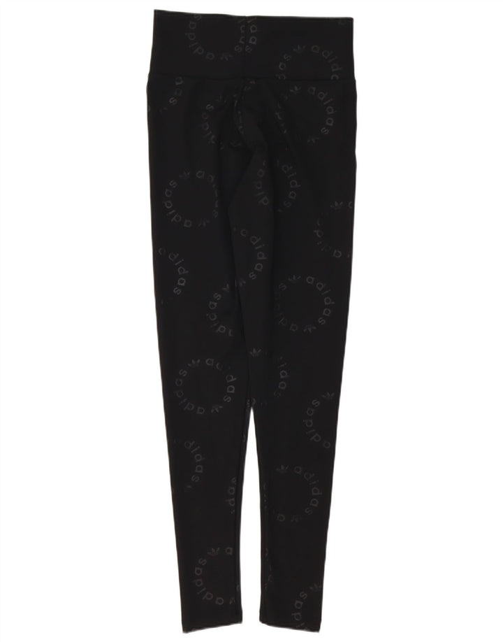 Γυναικεία γραφικά κολάν Adidas UK 10 Small Black Polyester