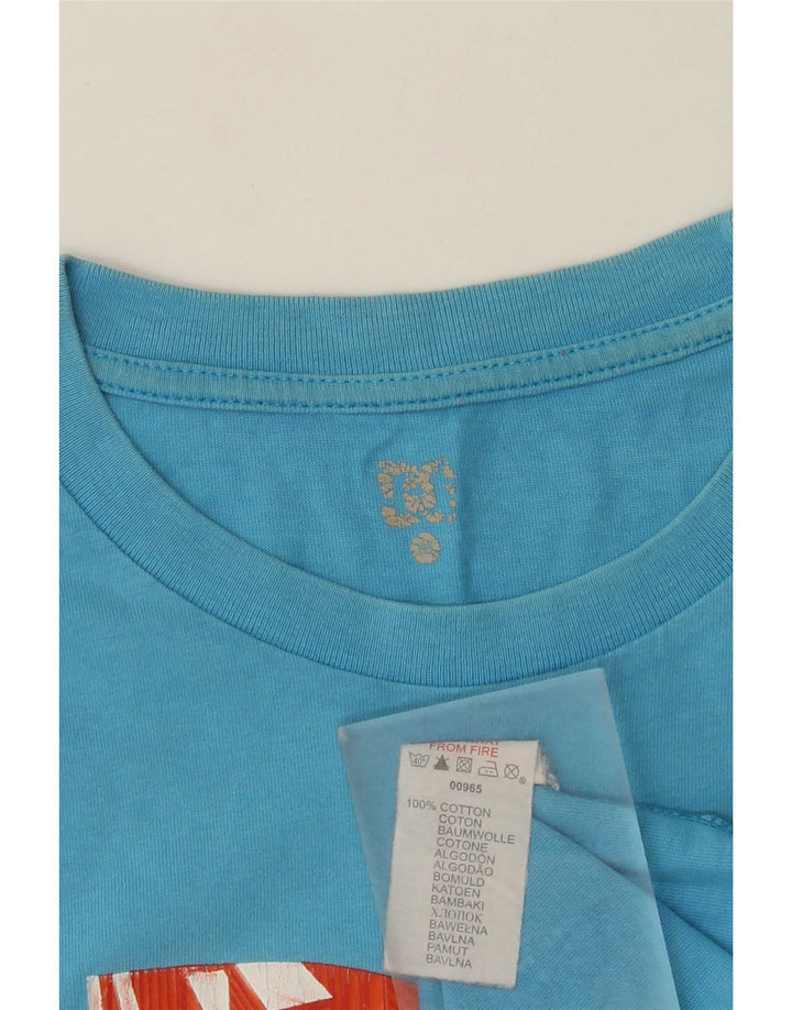 Ανδρικό T-Shirt γραφικό DC Μπλουζάκι από μεσαίο μπλε βαμβακερό