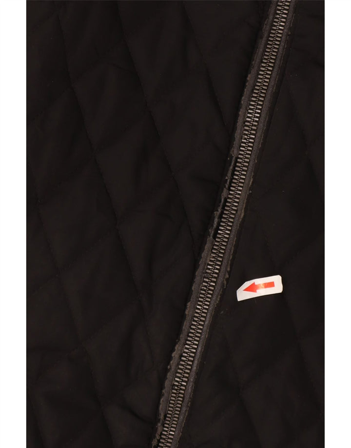 Zara Ανδρικό Καπιτονέ μπουφάν με κουκούλα UK 36 Small Black Polyester