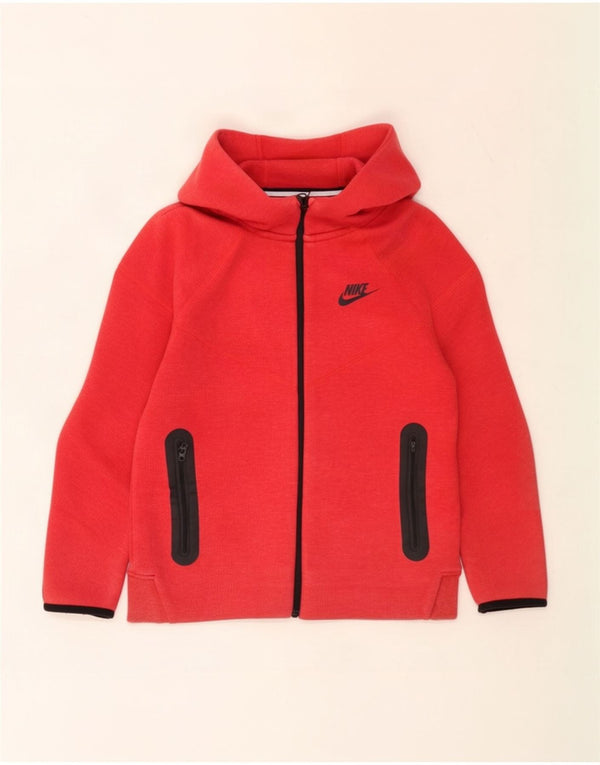 Πουλόβερ Nike Boys Zip Hoodie 10-11 Years Medium Red Cotton