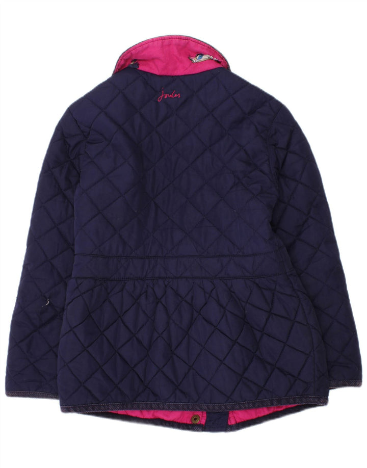 Joules Girls Quilted Jacket 3-4 Years Navy Blue Polyester