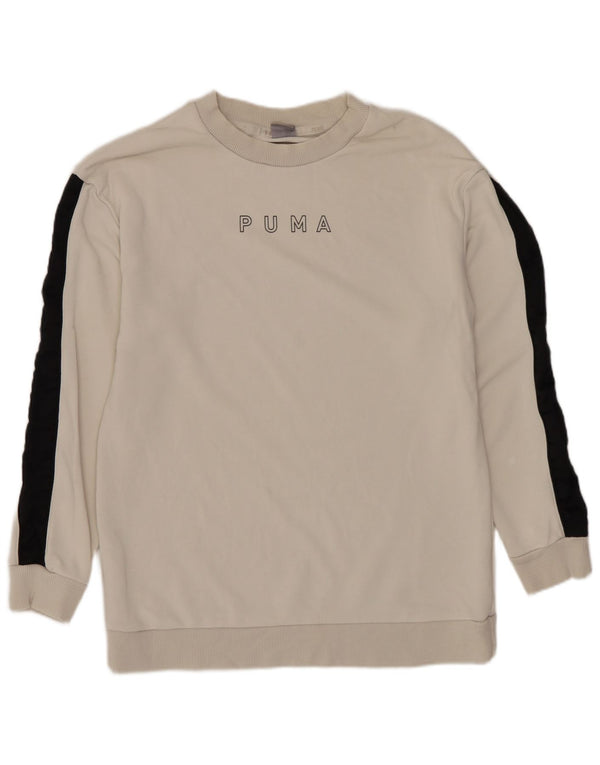 Ανδρικό γραφικό φούτερ PUMA Jumper XS Λευκό βαμβακερό χρώμα