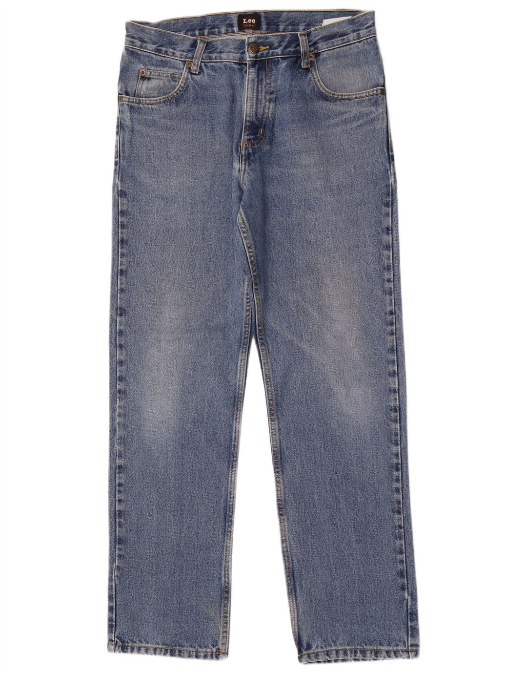 Lee Mens Straight Jeans W32 L30 Μπλε Βαμβακερό
