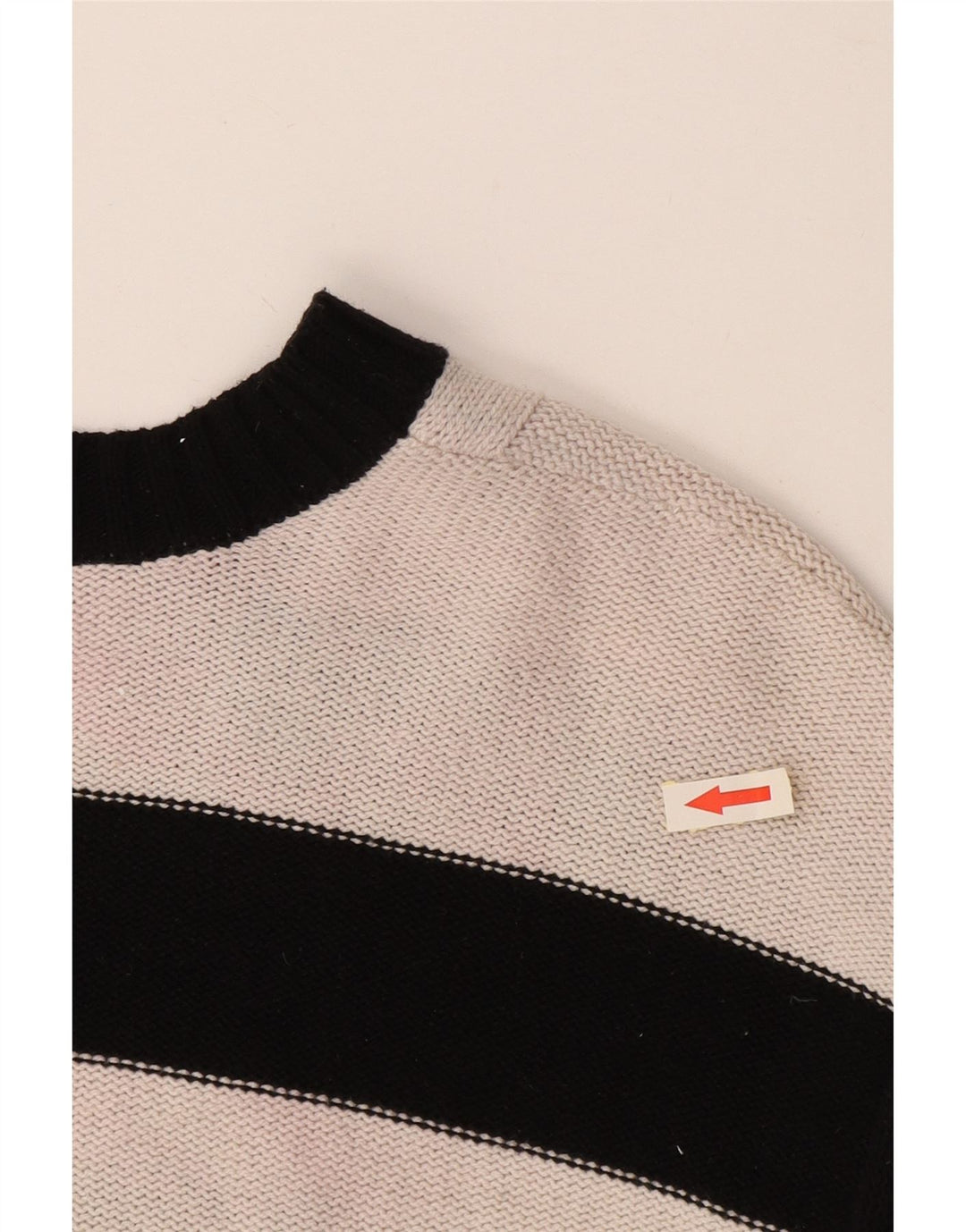 CHAPS Γυναικείο πουλόβερ με λαιμόκοψη μεγάλου μεγέθους UK 10 μικρό μαύρο ριγέ