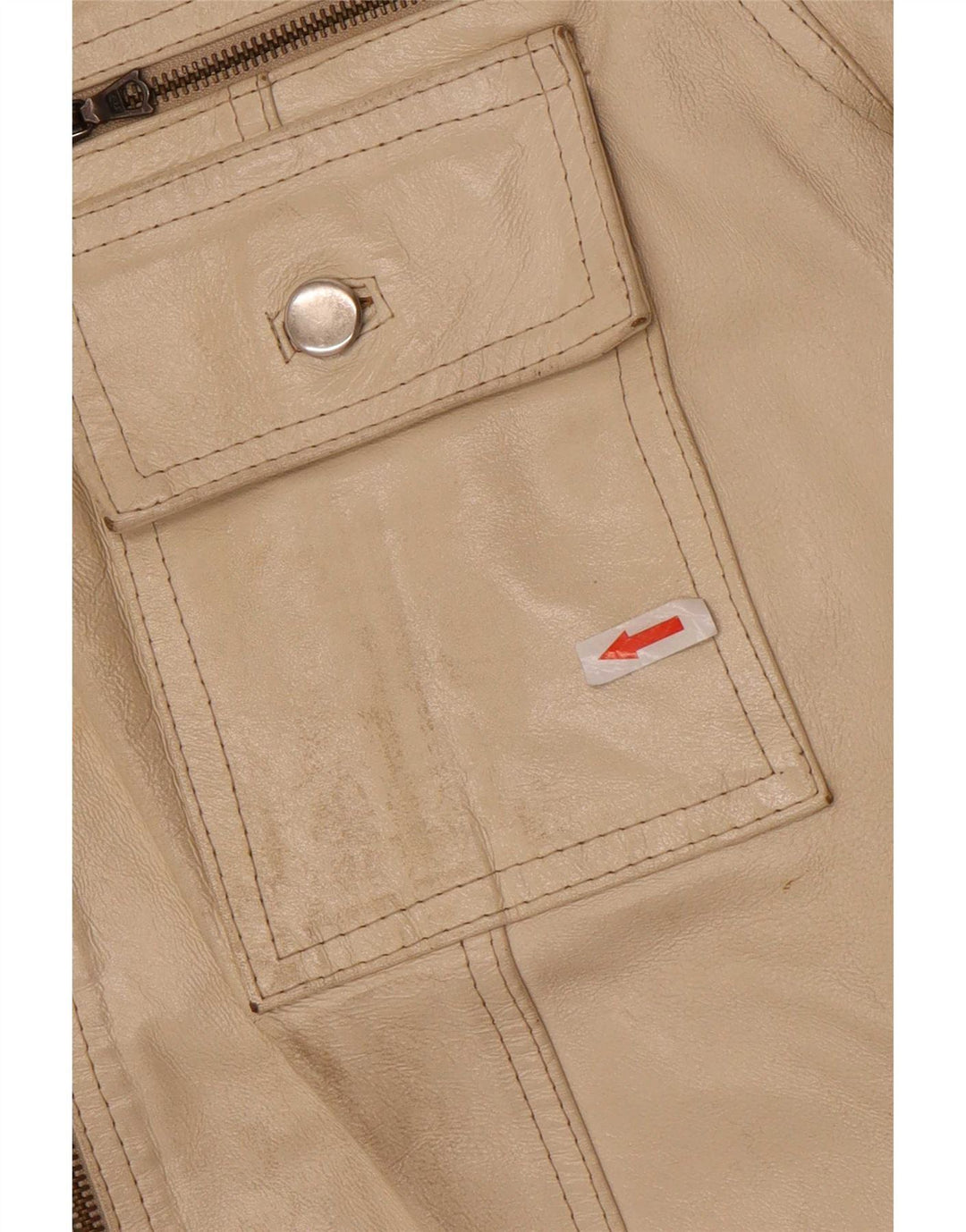 Pinko Γυναικείο Δερμάτινο Μπουφάν IT 42 Medium Beige