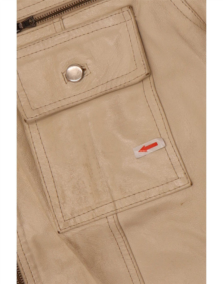 Pinko Γυναικείο Δερμάτινο Μπουφάν IT 42 Medium Beige