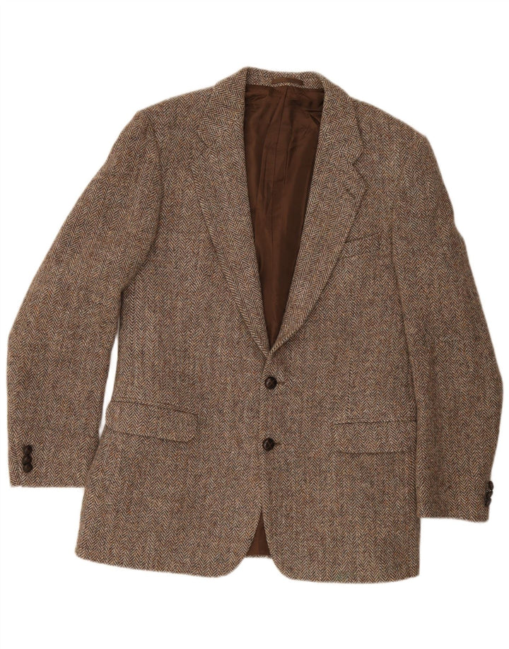 Ανδρικό μπουφάν Harris Tweed St. Michael Blazer UK 40 Large Brown Ψαροκόκαλο